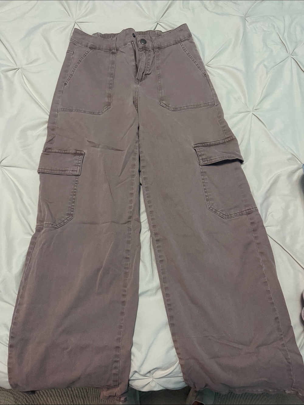 Wide Leg Cargo Pants - Taupe